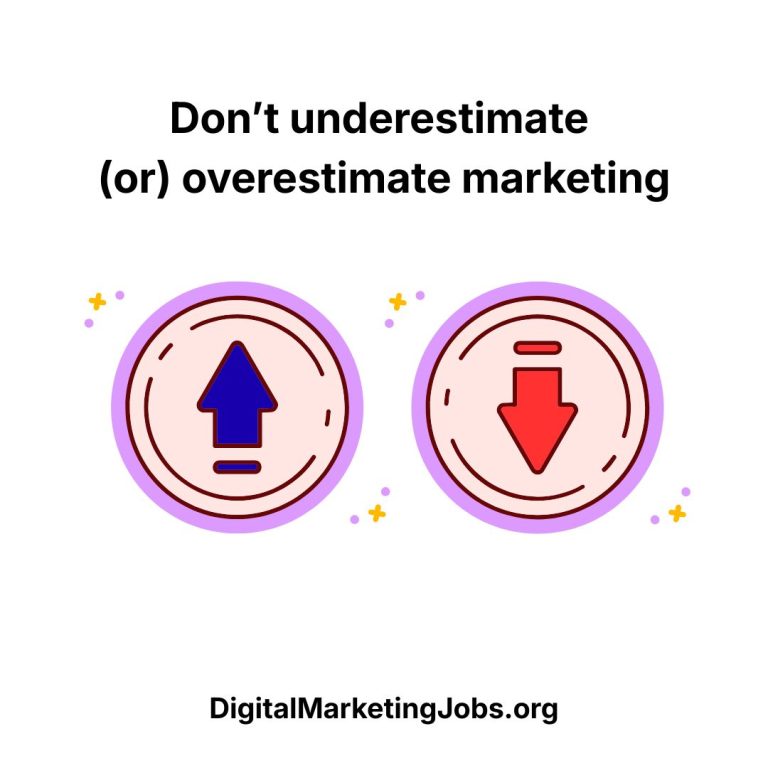 Don’t underestimate (or) overestimate marketing