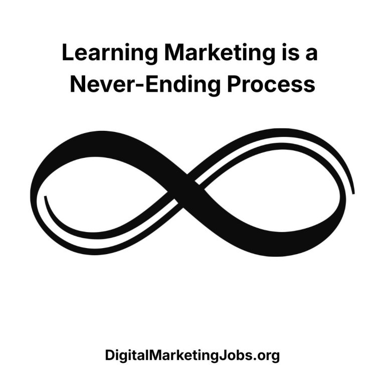 Learning Marketing is a Never-Ending Process