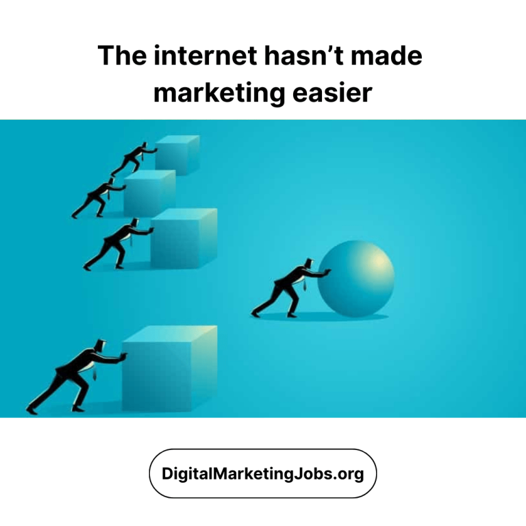 The internet hasn’t made marketing easier