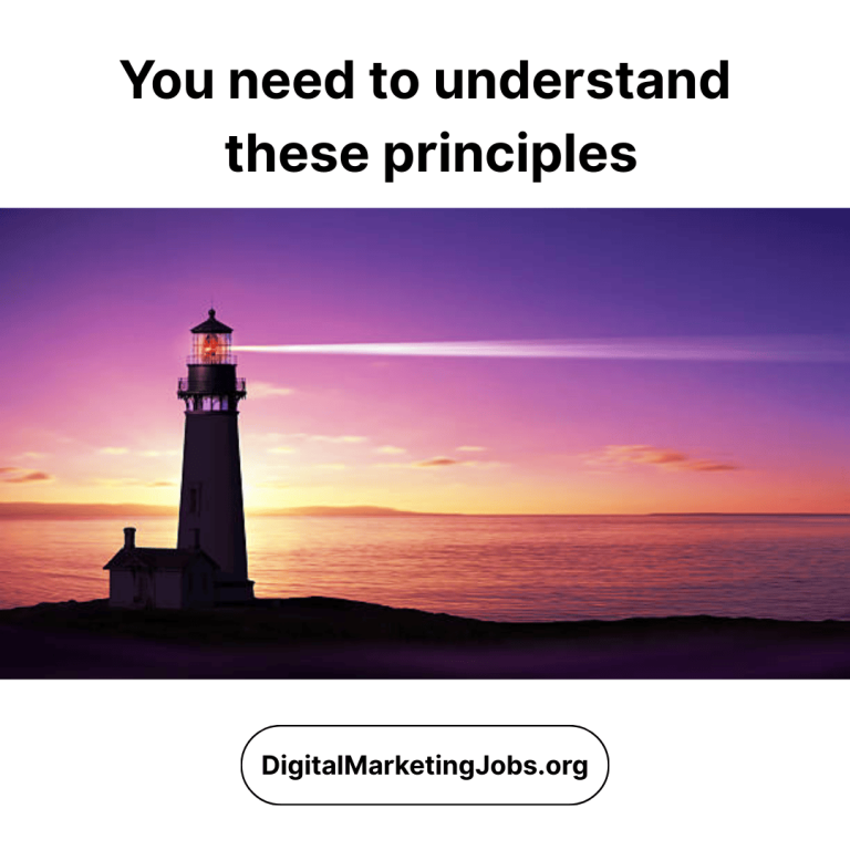 You need to understand these principles