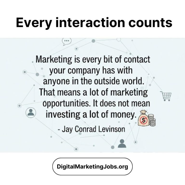 Every interaction counts - DigitalMarketingJobs.org