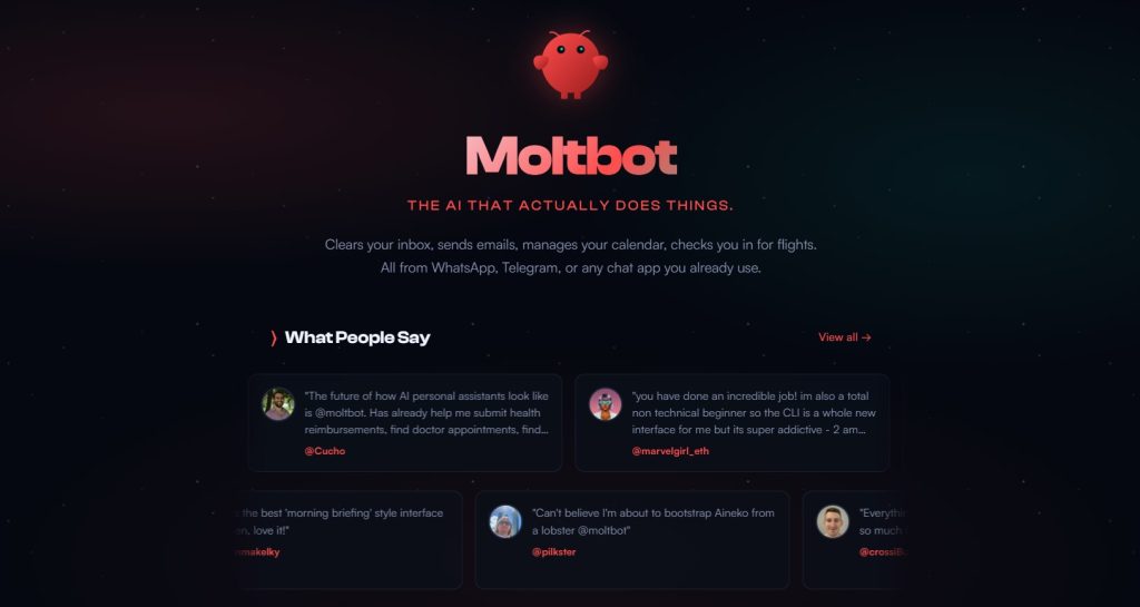 Clawdbot Home Page- DigitalMarketingJobs.org