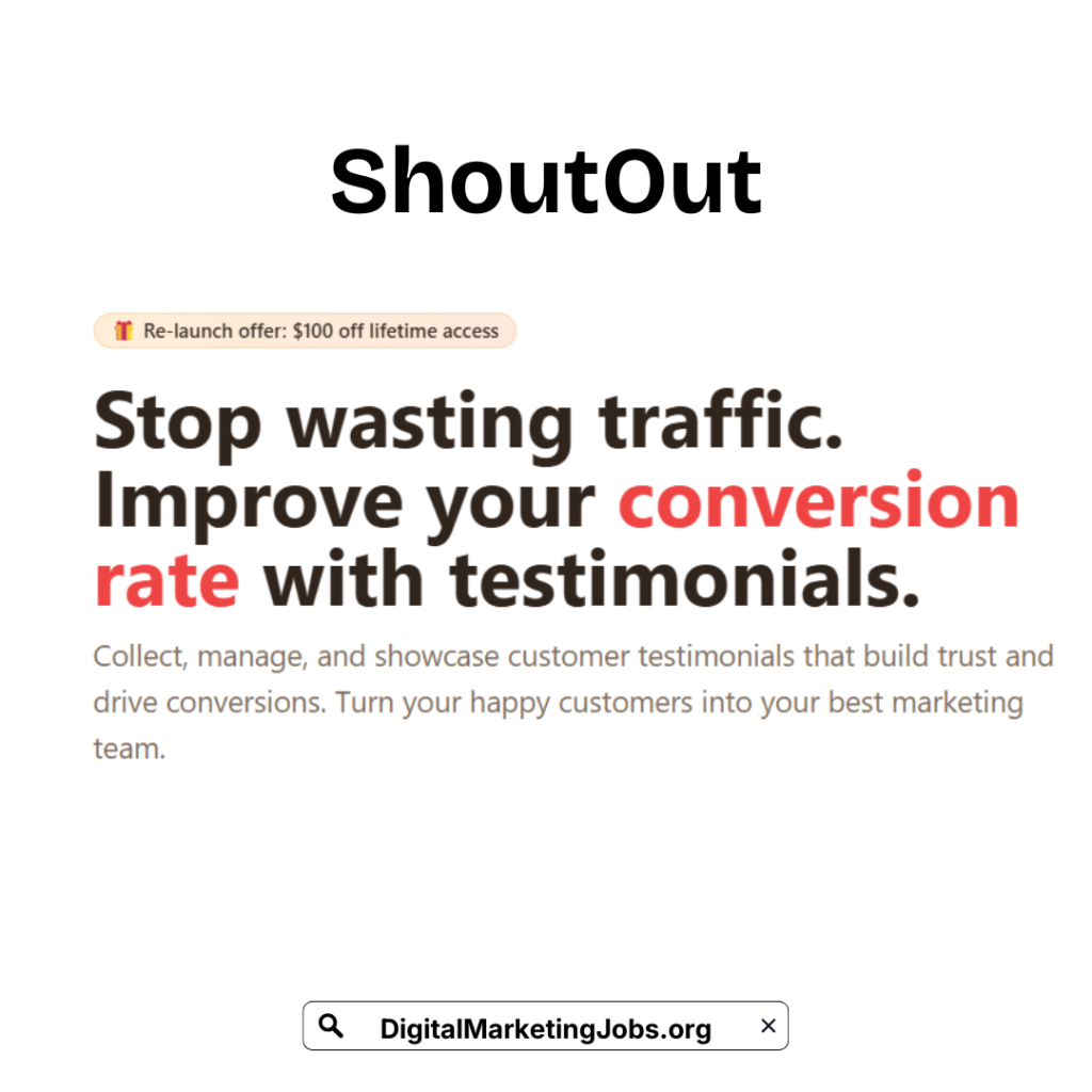 ShoutOut DigitalMarketingJobs.org